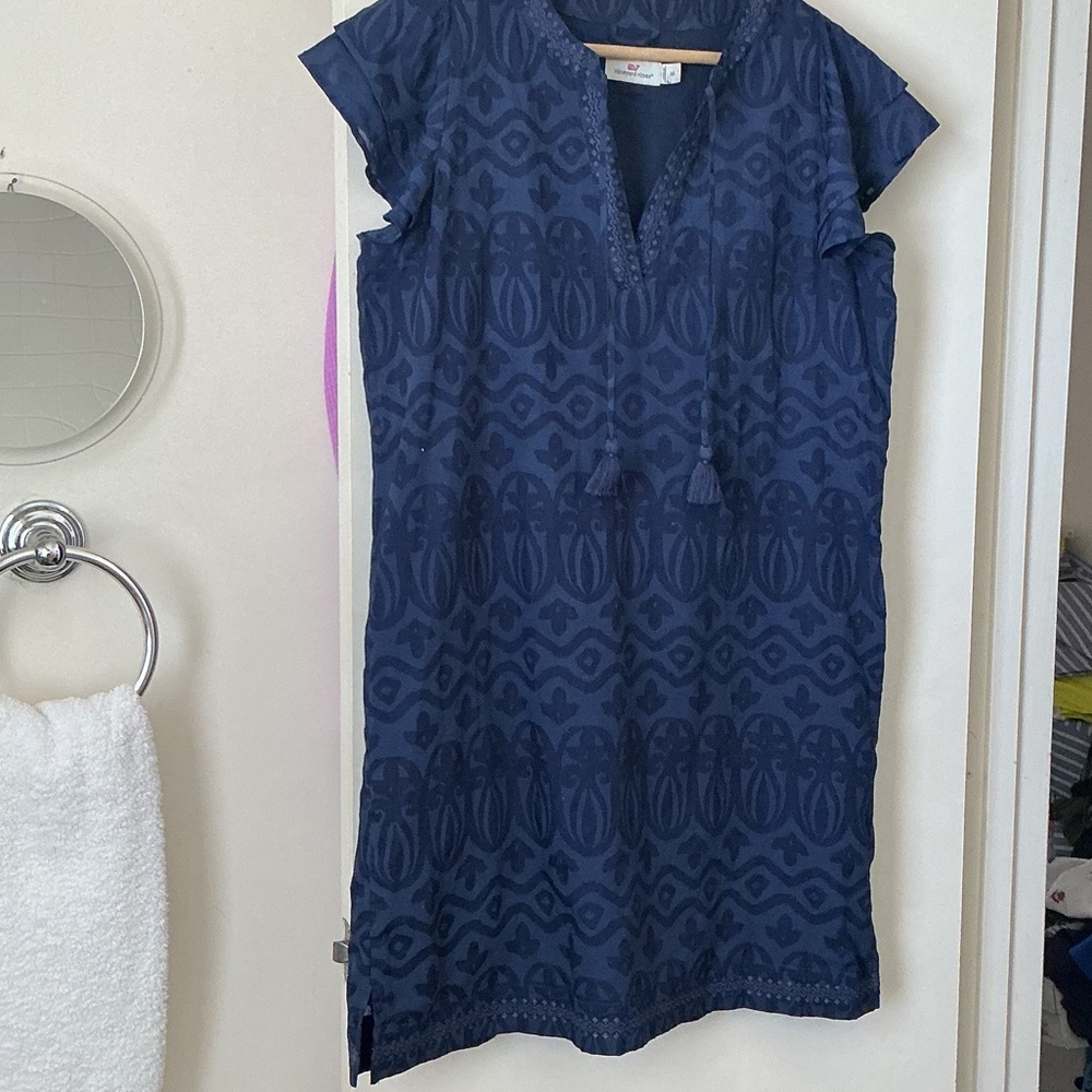 Navy Patterned Tassel Tunic Dress from VINEYARD VINES